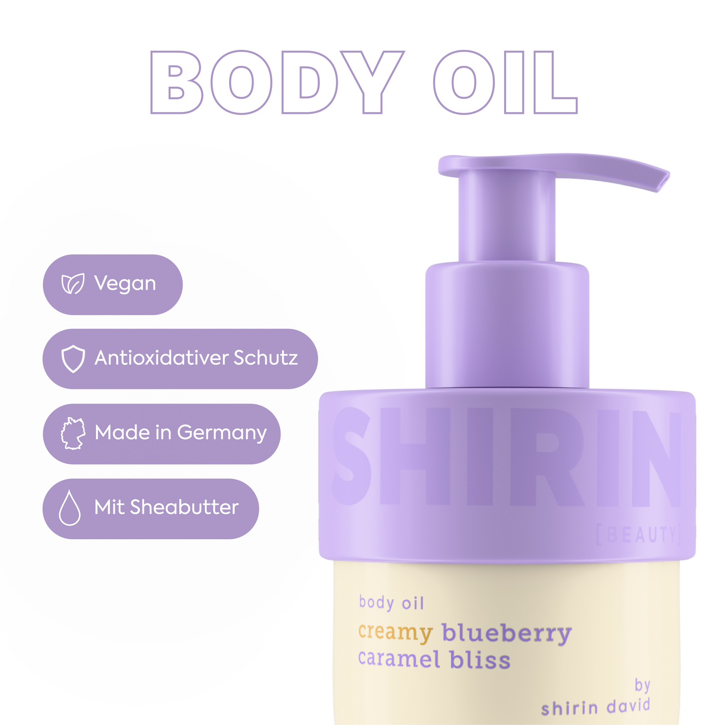 Body Oil Creamy Blueberry Caramel Bliss