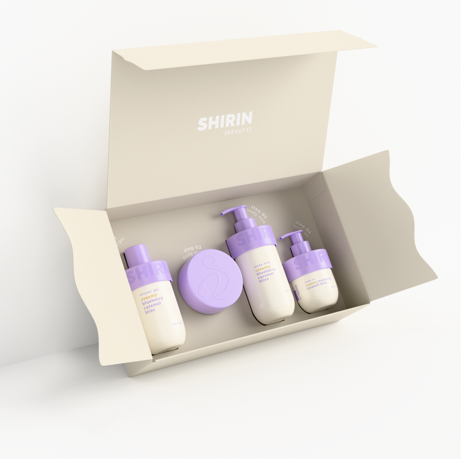 Glow Girl Milk Set Creamy Blueberry Caramel Bliss