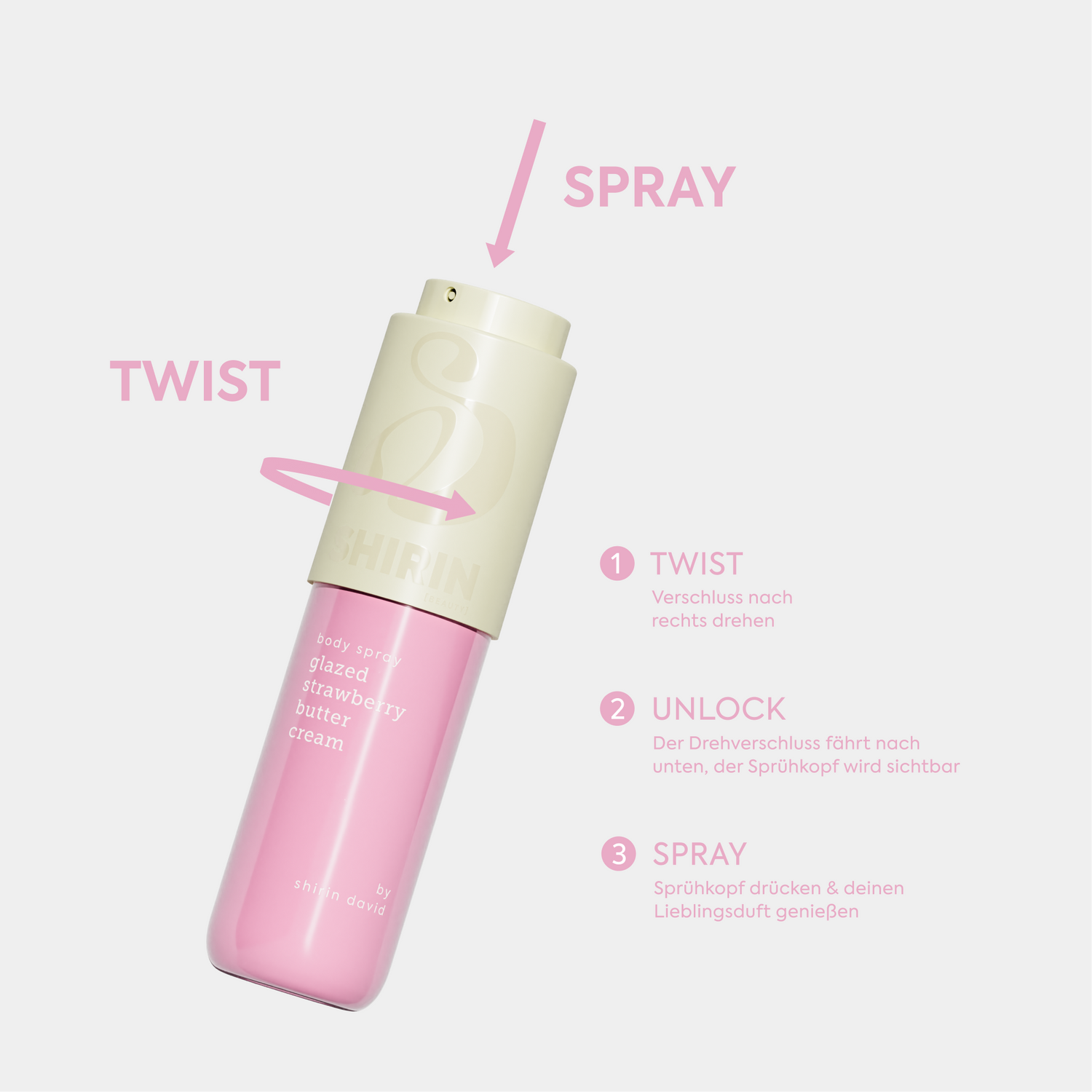 Body Spray Glazed Strawberry Butter Cream