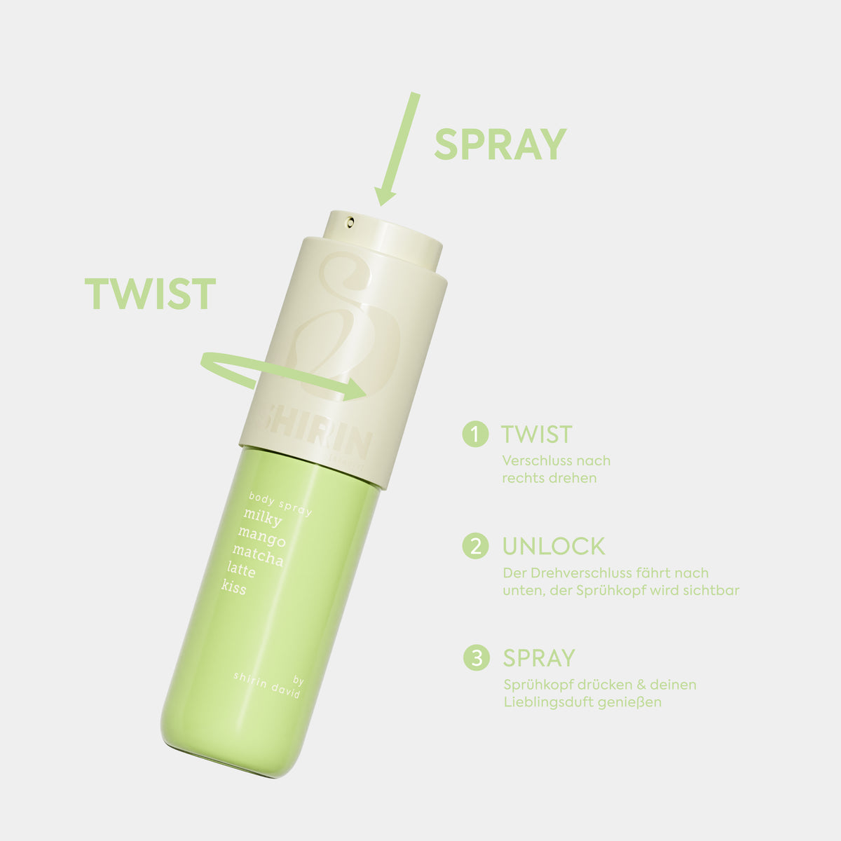 Body Spray Milky Mango Matcha Latte Kiss