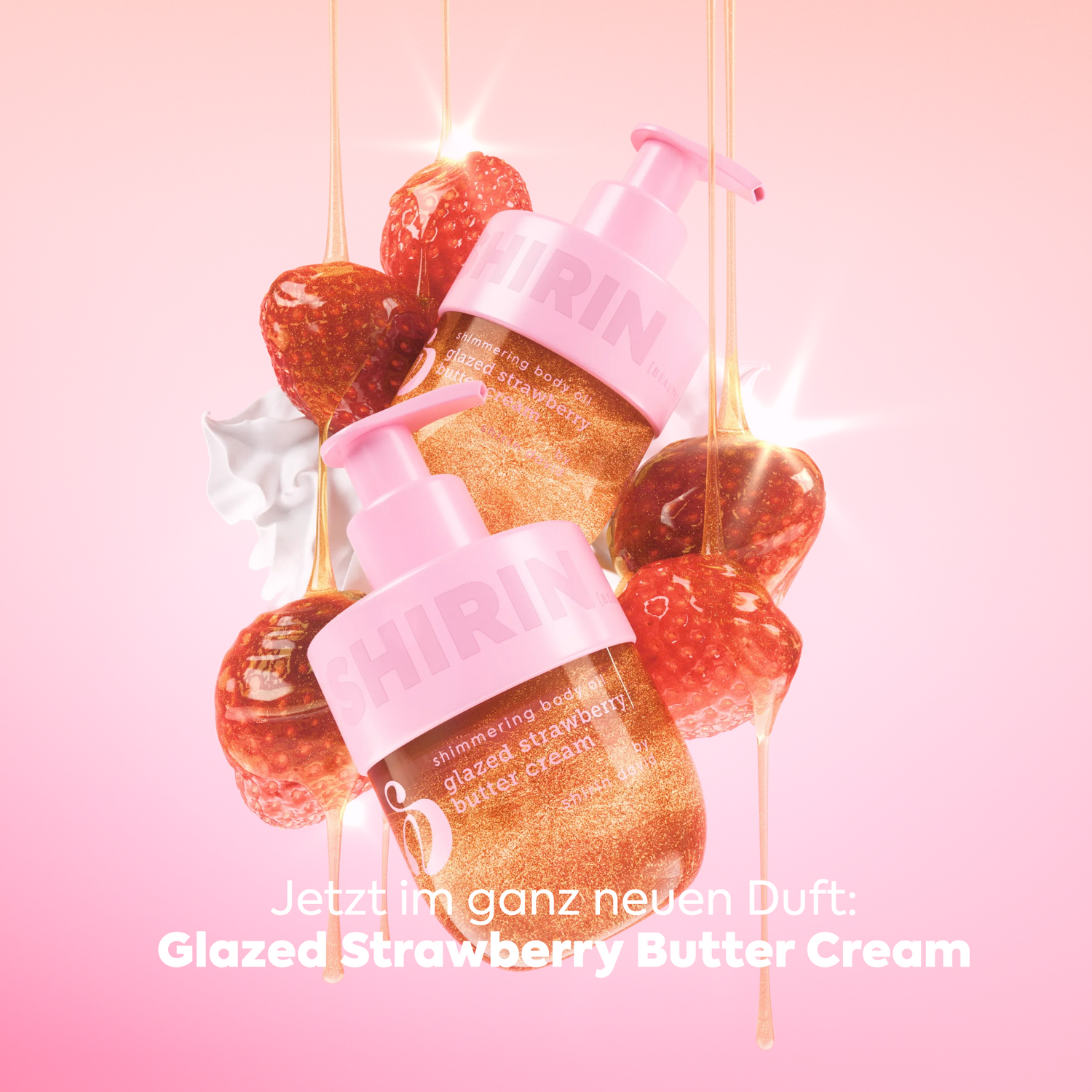 Shimmering Body Oil Glazed Strawberry Butter Cream